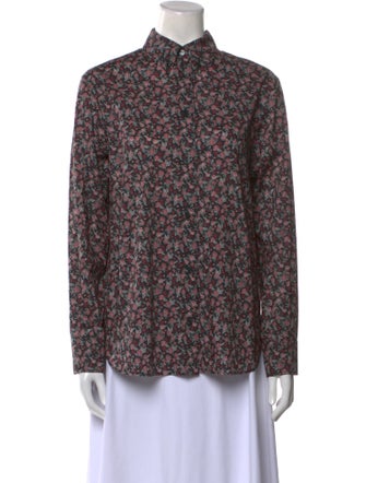 Chanel 2024 Floral Print Button-Up Top