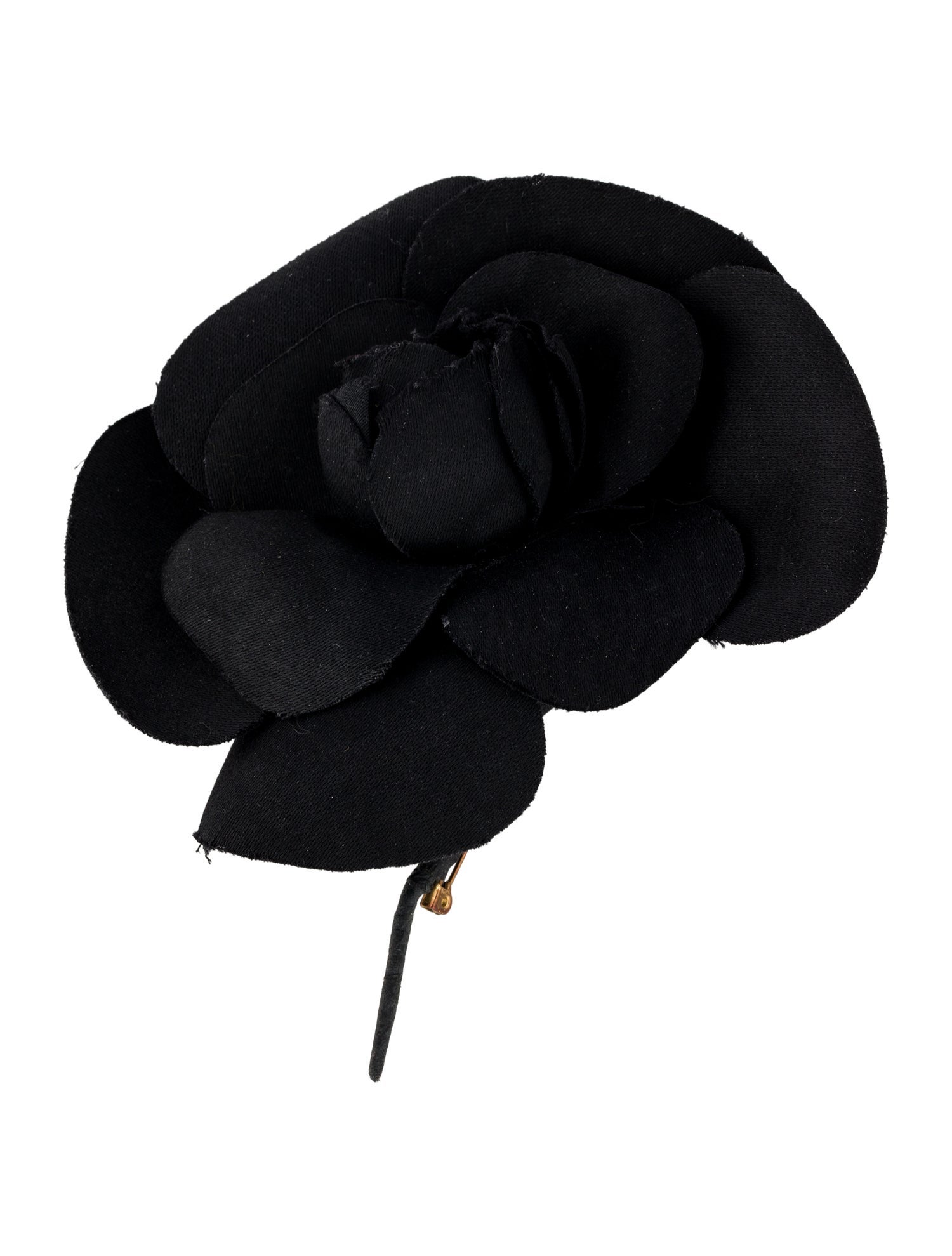 Chanel Vintage Fabric Camellia Brooch
