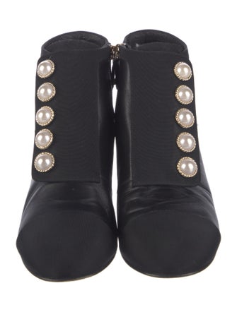 Chanel 2017 Interlocking CC Logo Lace-Up Boots