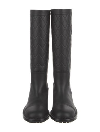 Chanel 2014 Interlocking CC Logo Rain Boots