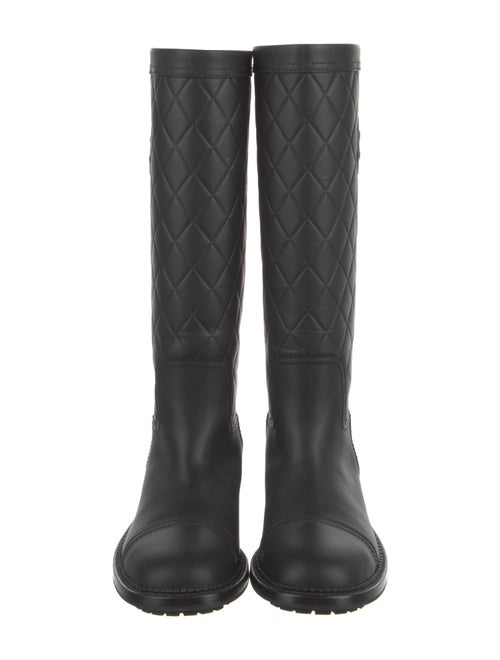 Chanel 2014 Interlocking CC Logo Rain Boots
