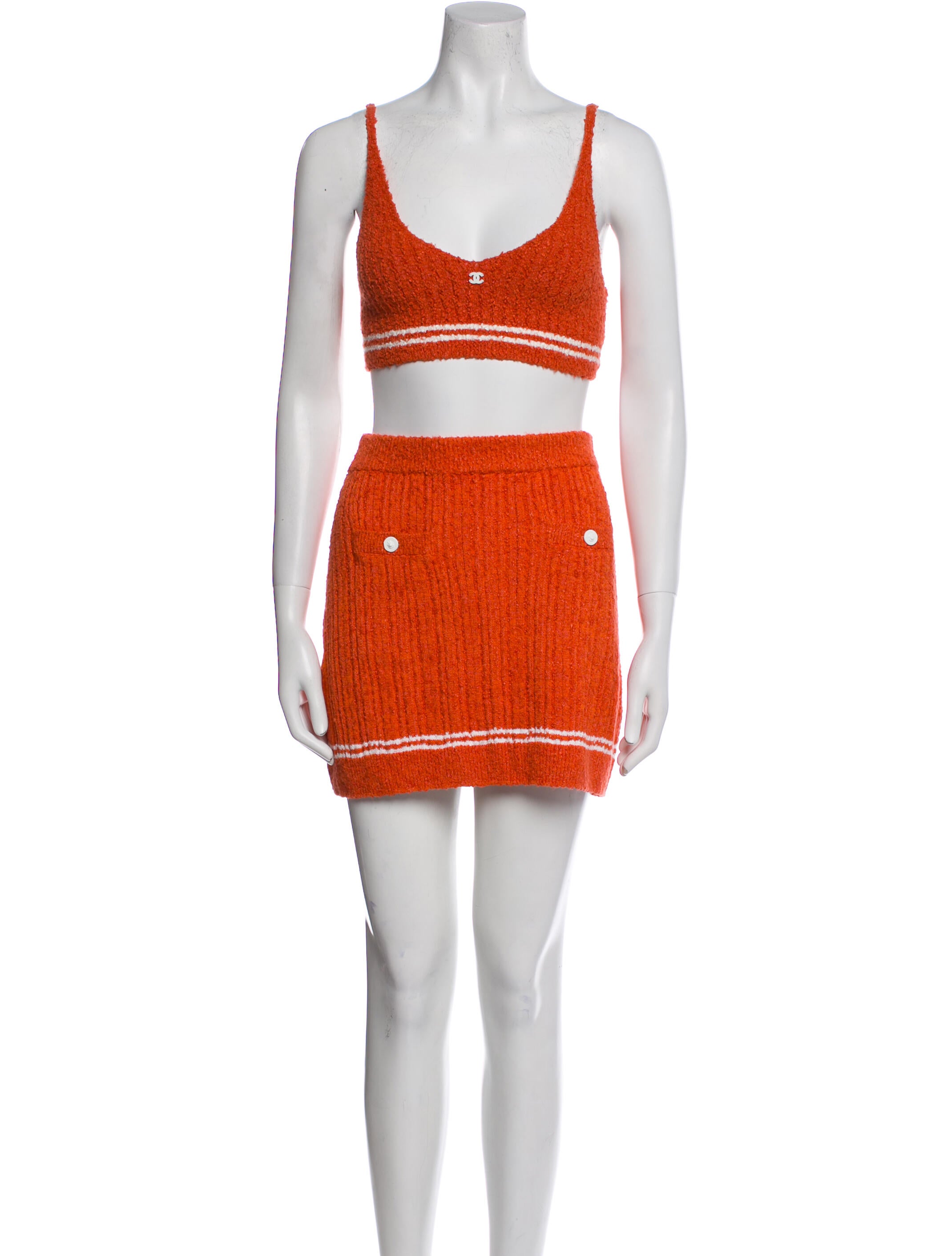 Chanel 2022 Striped Skirt Set w/ Tags
