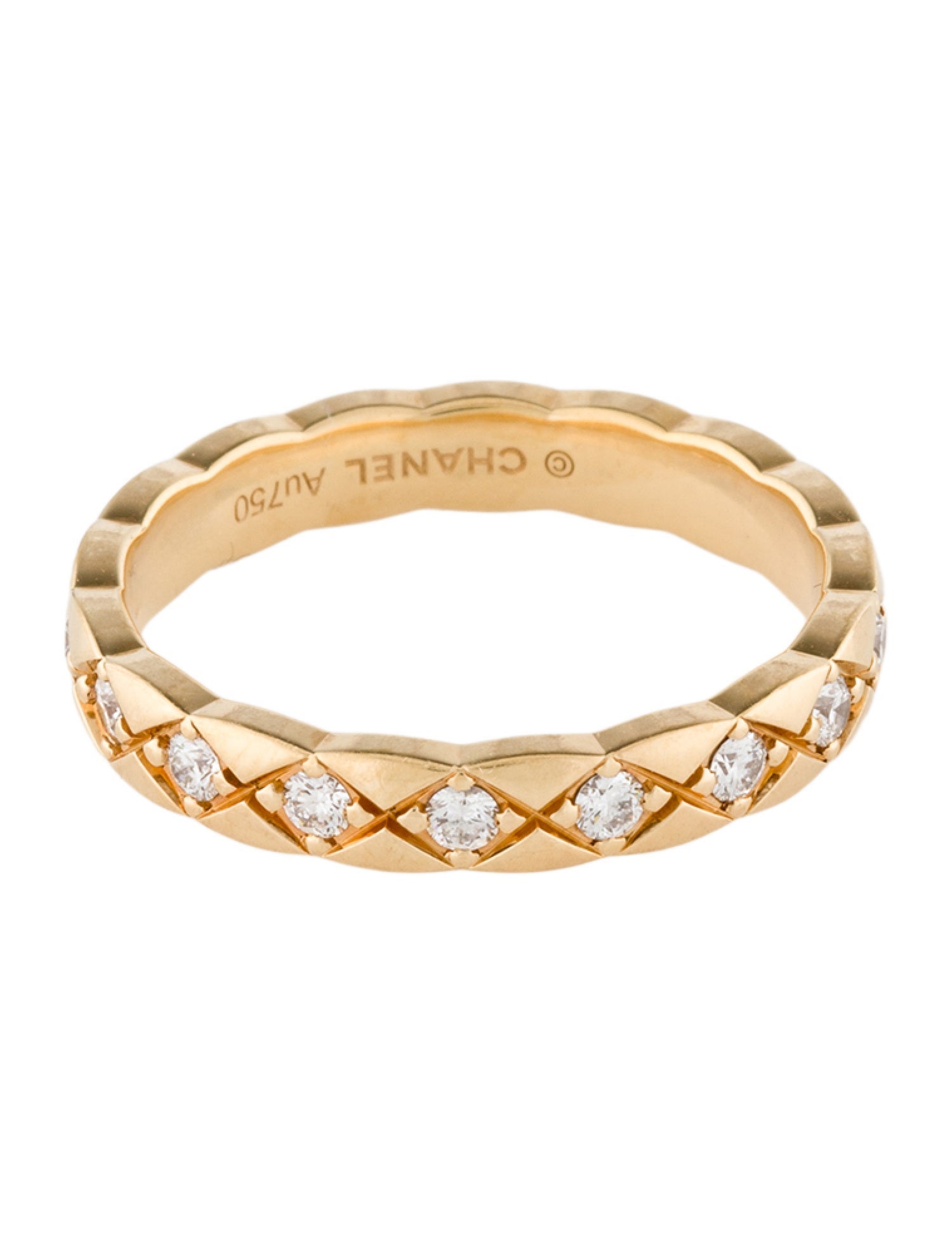 Chanel 18K Diamond Mini Coco Crush Ring