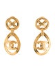 Chanel Vintage CC Drop Clip-On Earrings