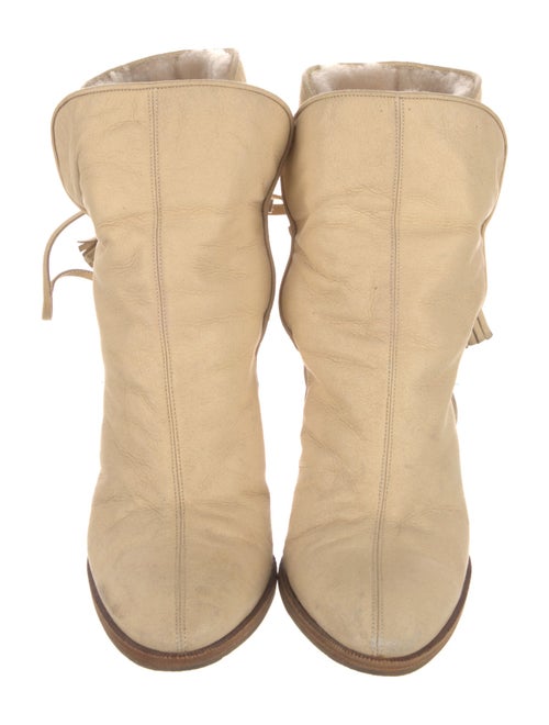 Chanel Interlocking CC Logo Suede Boots