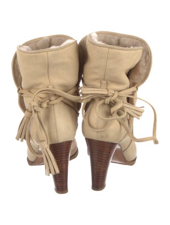 Chanel Interlocking CC Logo Suede Boots