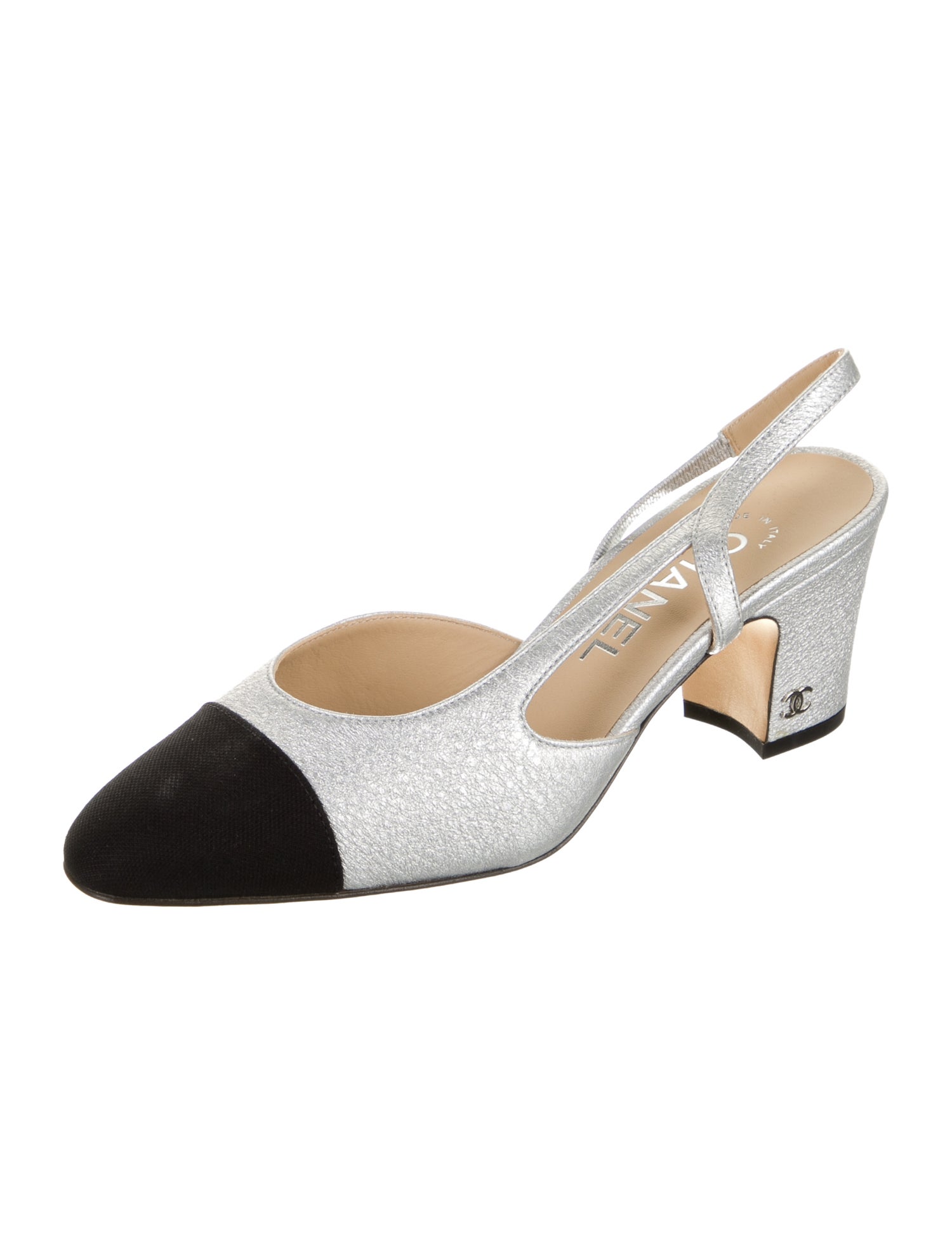 Chanel 2016 Interlocking CC Logo Slingback Pumps w/ Tags