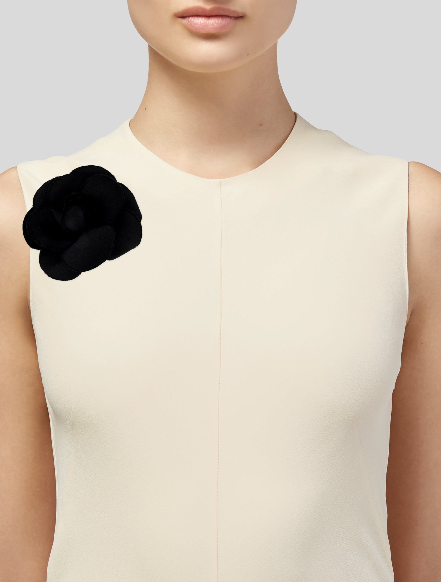 Chanel Vintage Silk Camellia Brooch