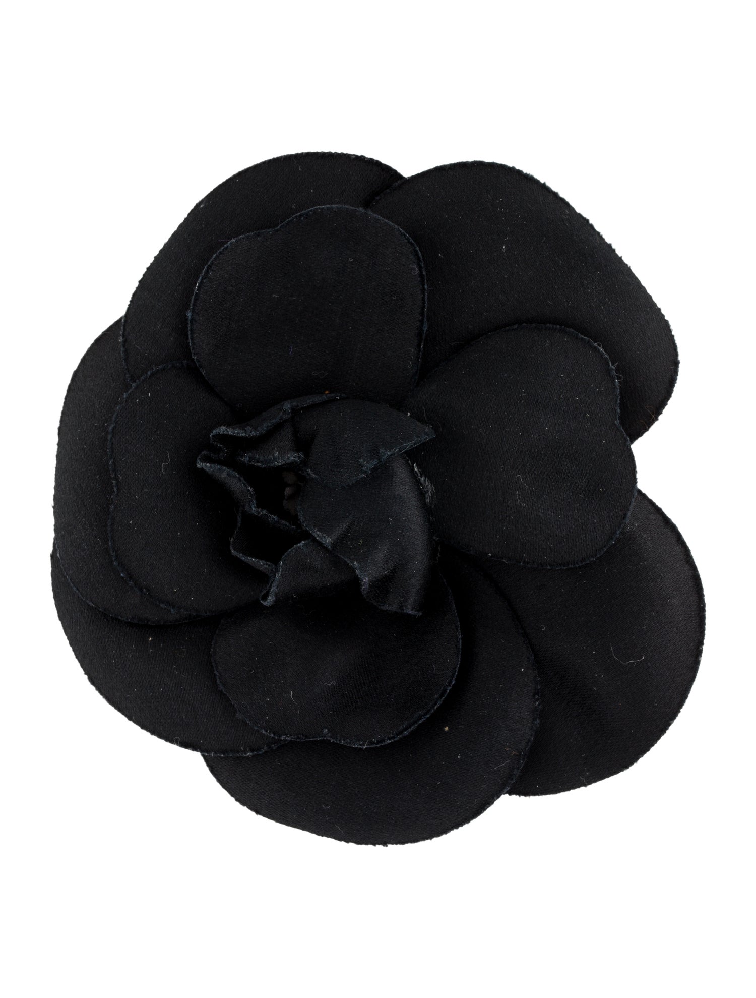 Chanel Silk Camellia Flower Brooch