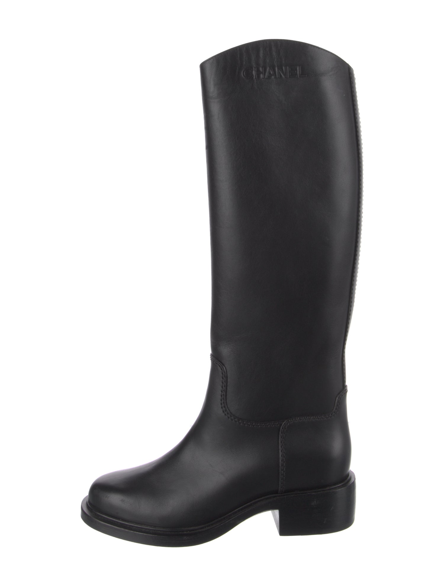Chanel Leather Riding Boots