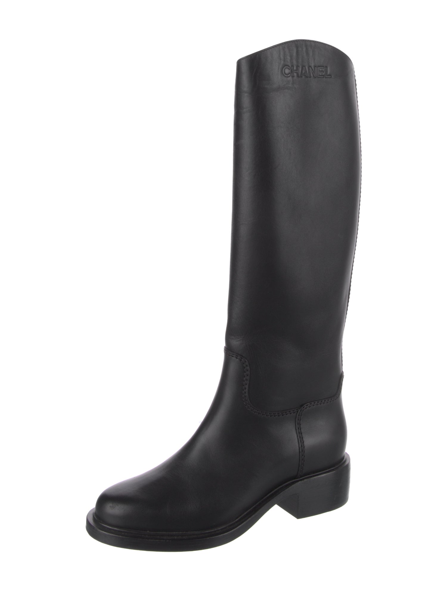 Chanel Leather Riding Boots