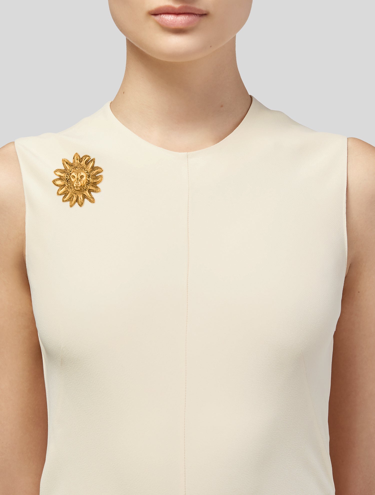 Chanel Vintage Lion Sunburst Brooch