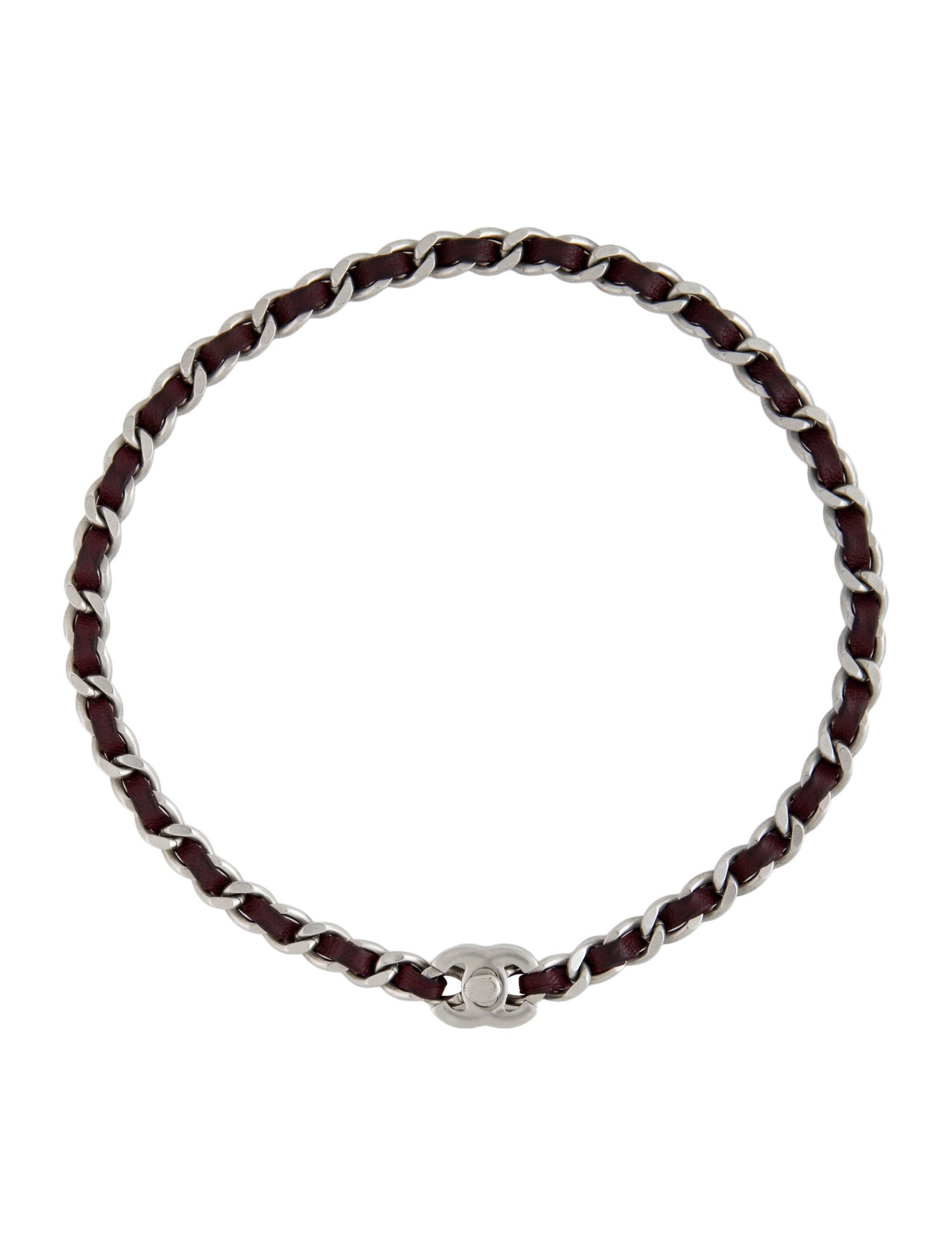 Chanel Leather CC Turnlock Choker