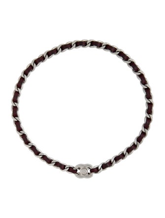 Chanel Leather CC Turnlock Convertible Choker Wrap Bracelet