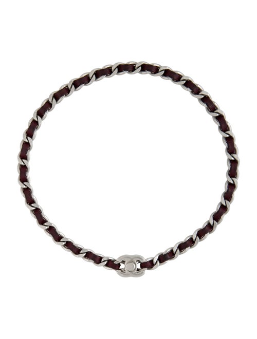 Chanel Leather CC Turnlock Convertible Choker Wrap Bracelet