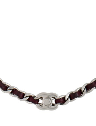 Chanel Leather CC Turnlock Convertible Choker Wrap Bracelet