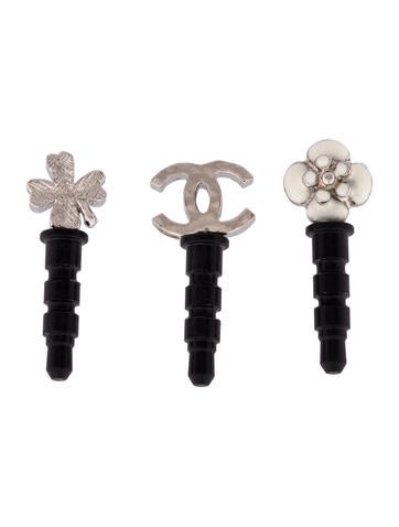 Chanel Silver-Tone Phone Charms Set