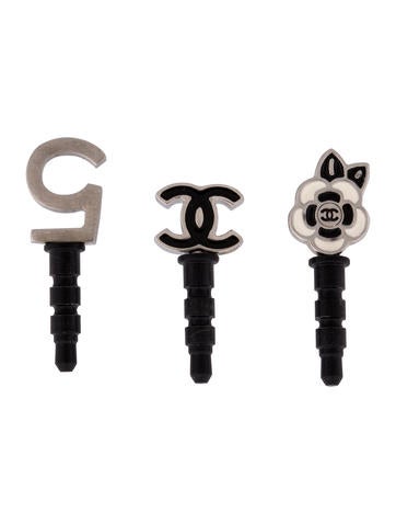 Chanel Silver-Tone Phone Charms Set