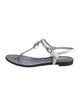 Chanel Interlocking CC Logo Lambskin T-Strap Sandals