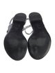 Chanel Interlocking CC Logo Lambskin T-Strap Sandals