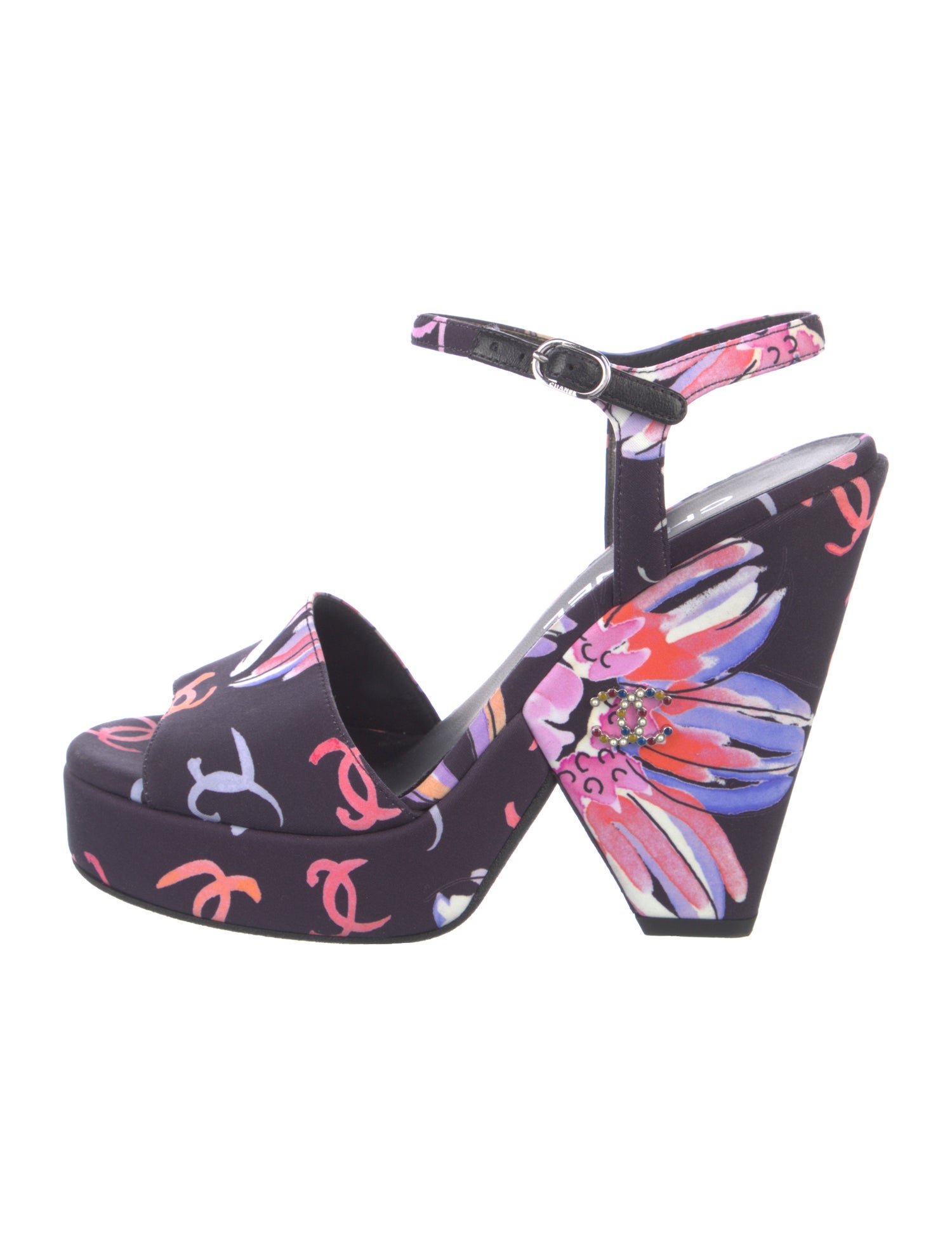 Chanel Interlocking CC Logo Sandals