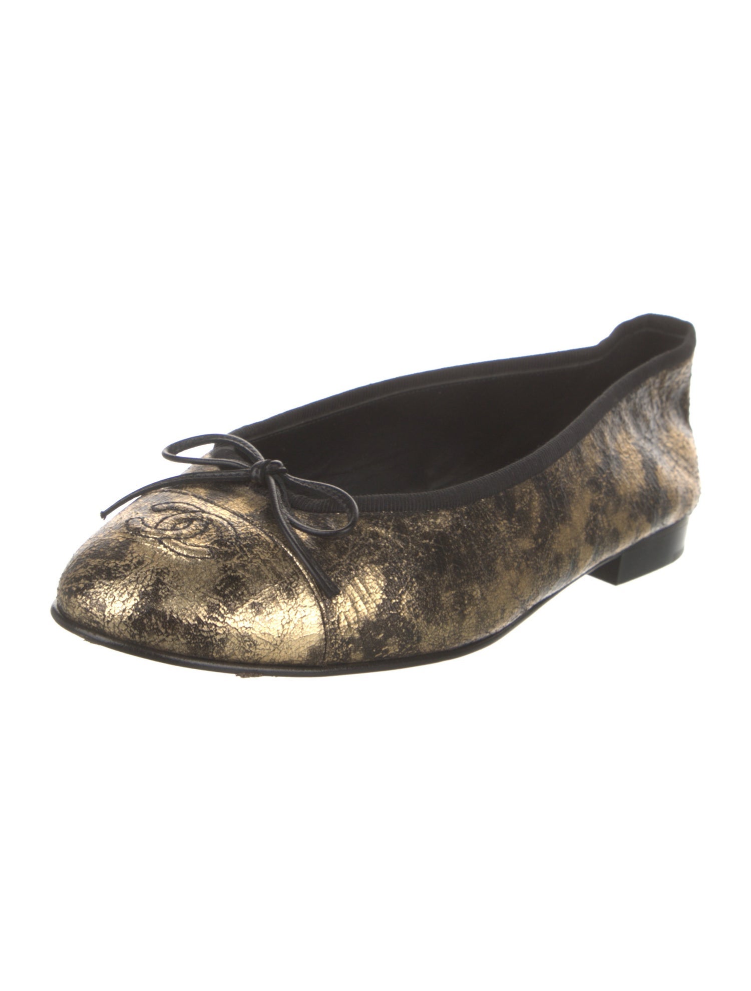 Chanel 2018 Interlocking CC Logo Ballet Flats