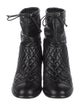 Chanel Interlocking CC Logo Leather Combat Boots