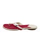 Chanel Interlocking CC Logo Grosgrain Trim Flip Flops