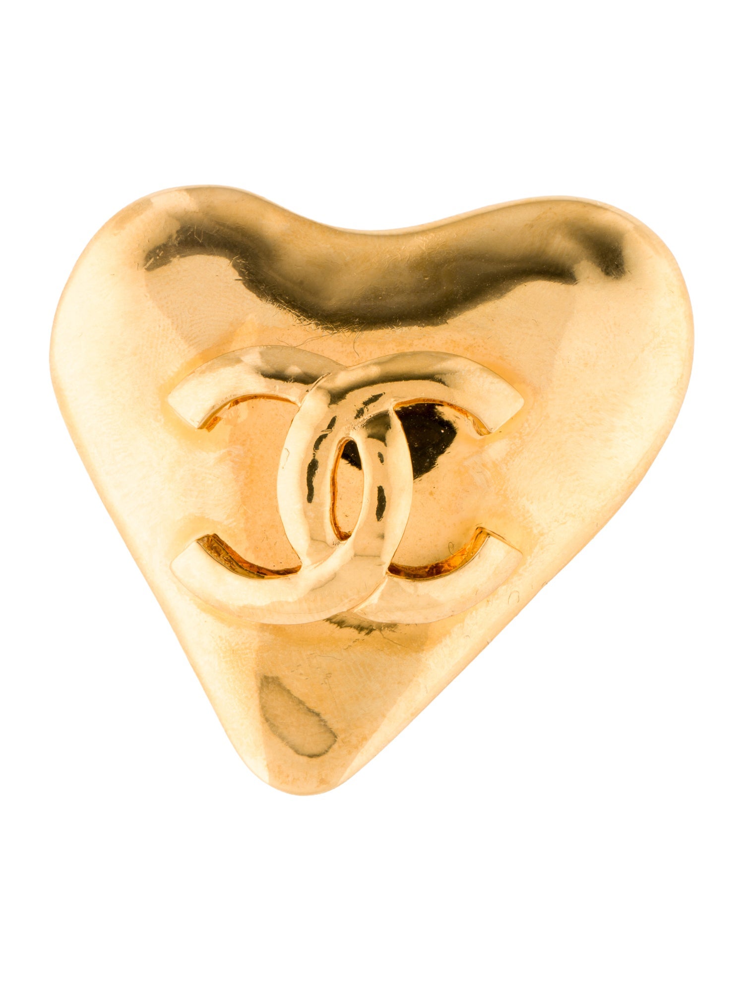 Chanel Vintage CC Heart Brooch