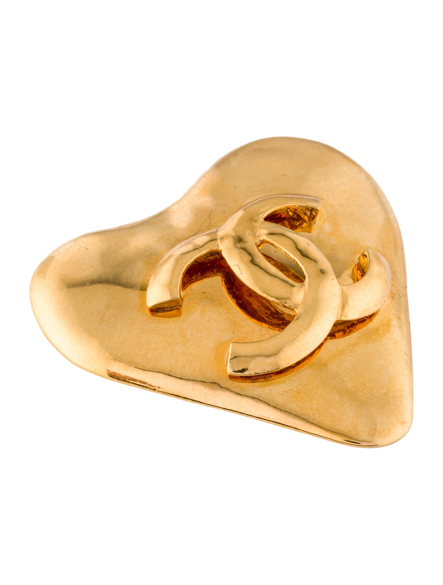 Chanel Vintage CC Heart Brooch