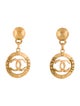 Chanel Vintage CC Drop Clip-On Earrings