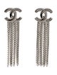 Chanel CC Chain Fringe Earrings