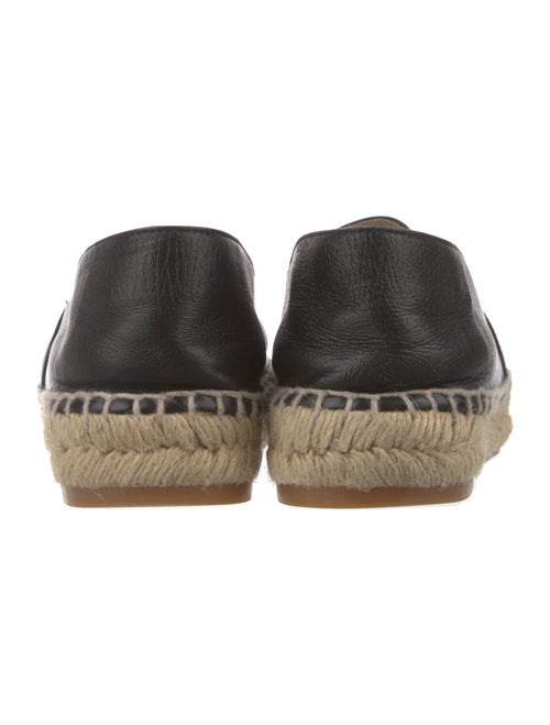 Chanel Interlocking CC Logo Leather Espadrilles