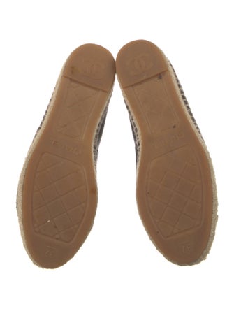 Chanel Interlocking CC Logo Leather Espadrilles