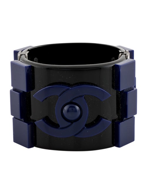 Chanel Resin Boy Brick CC Bangle Bracelet