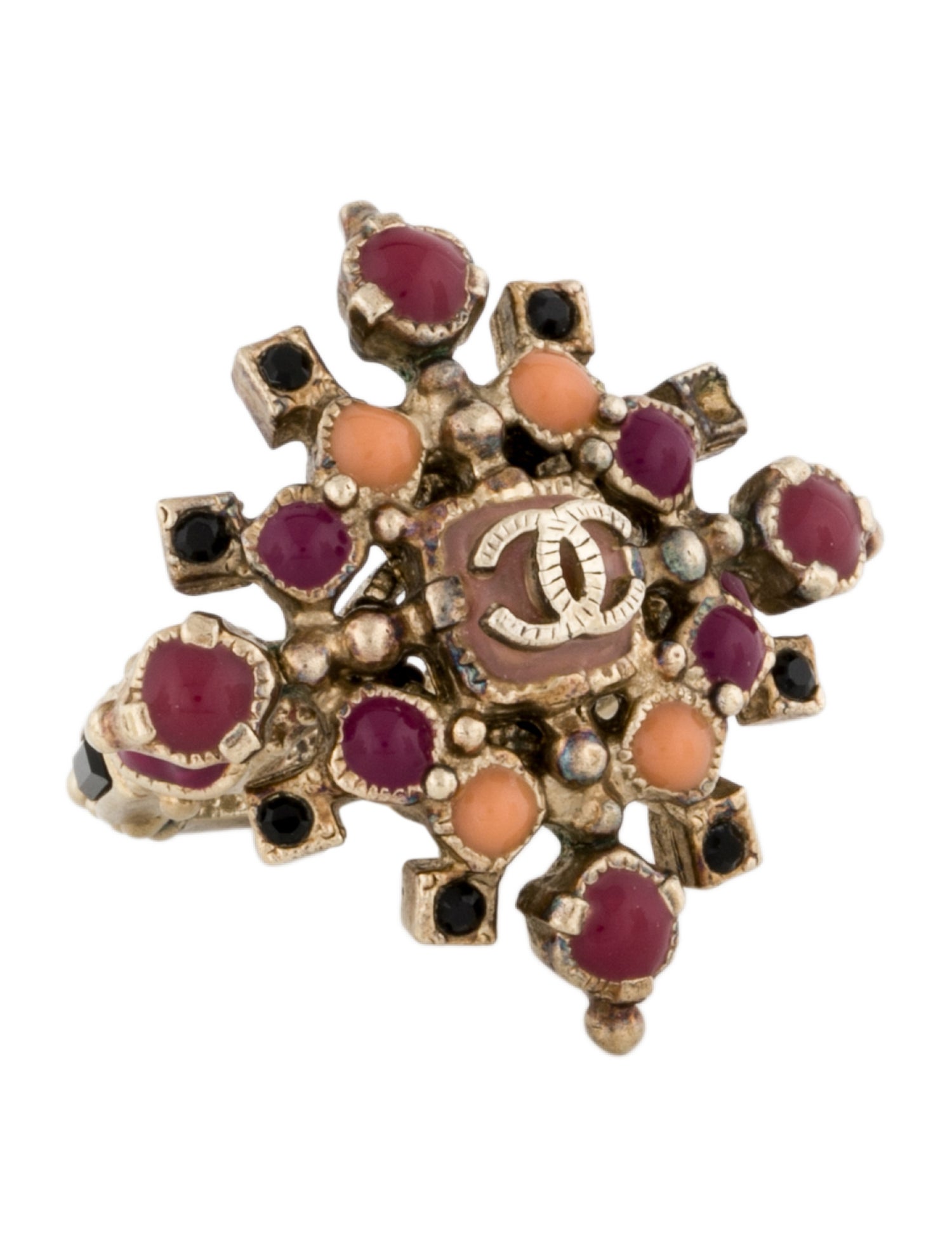 Chanel Strass & Resin CC Cocktail Ring