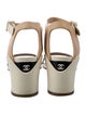 Chanel Interlocking CC Logo Leather Sandals