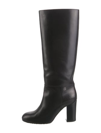 Chanel Interlocking CC Logo Leather Boots