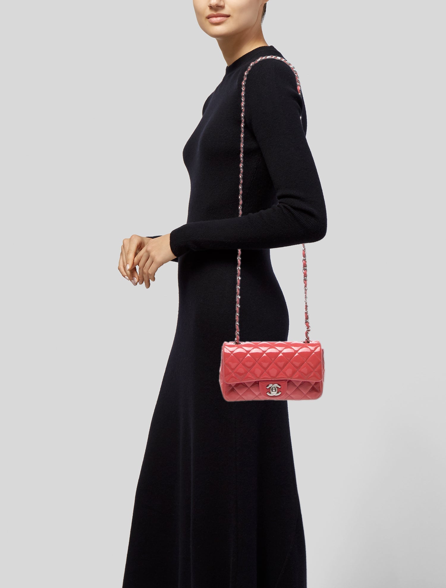 Chanel Classic Patent Rectangular Mini Flap Bag
