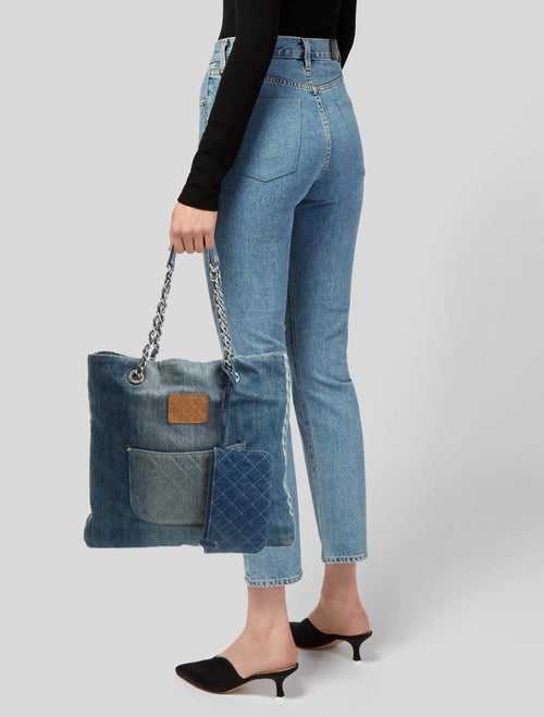 Chanel Denim Shopping Tote