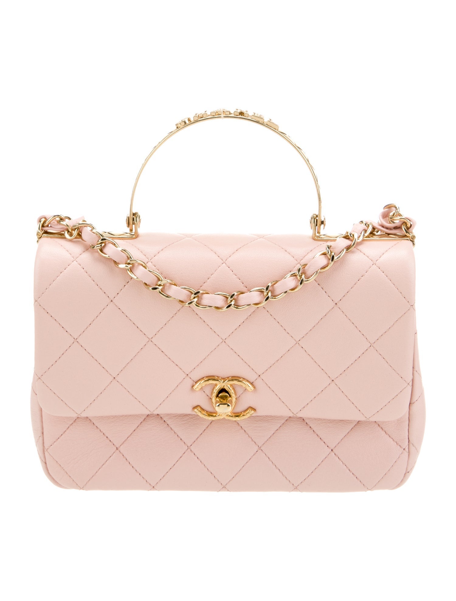 Chanel 2024 Quilted Top Handle Flap Bag