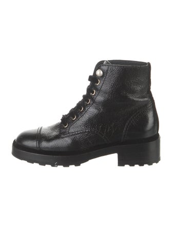 Chanel 2021 Interlocking CC Logo Combat Boots