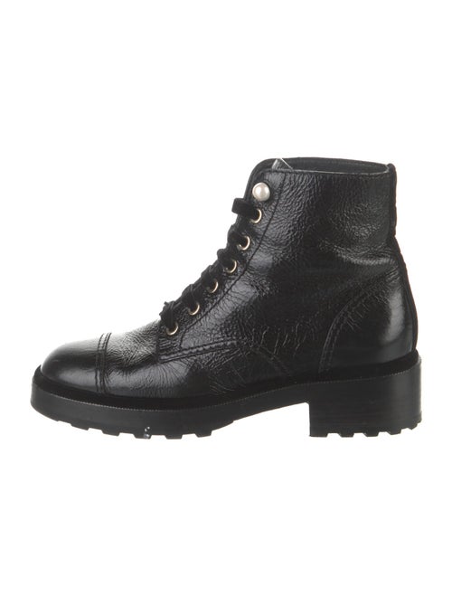 Chanel 2021 Interlocking CC Logo Combat Boots