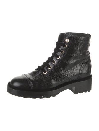 Chanel 2021 Interlocking CC Logo Combat Boots