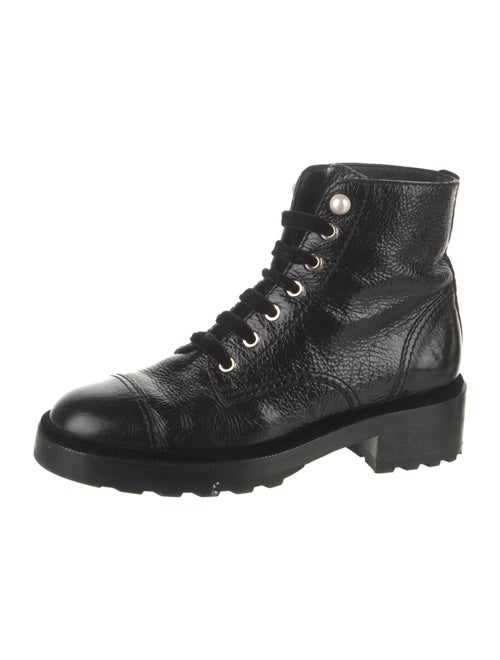 Chanel 2021 Interlocking CC Logo Combat Boots
