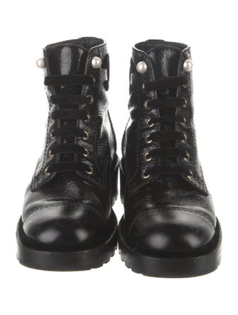 Chanel 2021 Interlocking CC Logo Combat Boots