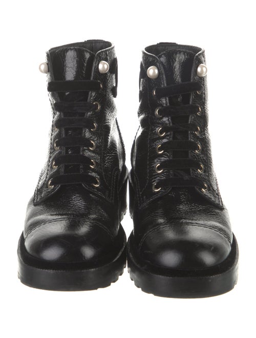 Chanel 2021 Interlocking CC Logo Combat Boots