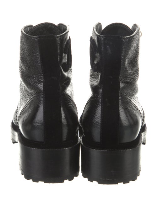 Chanel 2021 Interlocking CC Logo Combat Boots