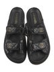 Chanel Interlocking CC Logo Leather Slides