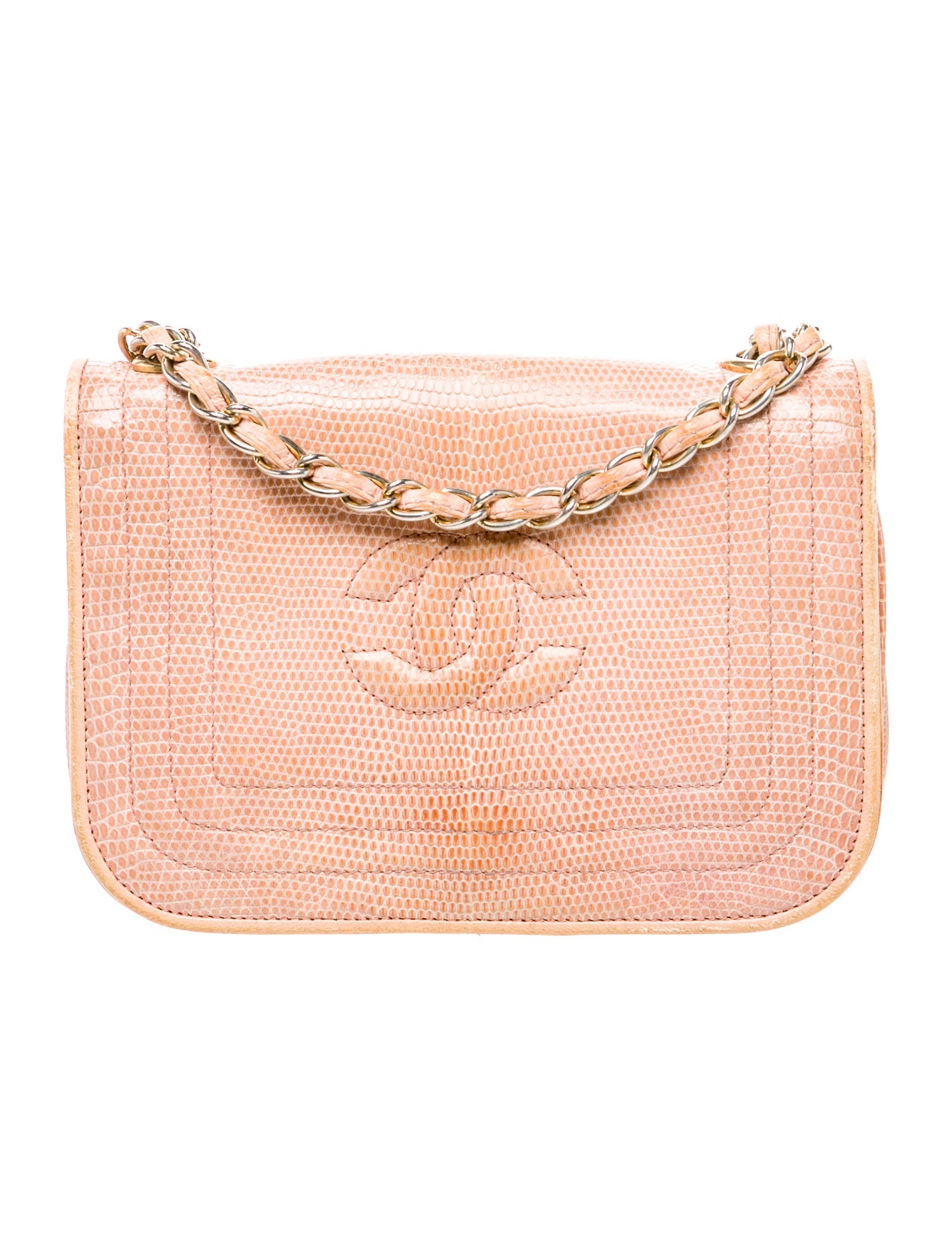 Chanel Vintage Lizard CC Shoulder Bag